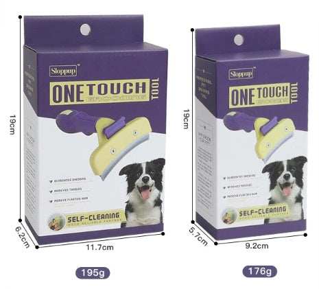 Professional Pet Deshedding comb for dogs and cat. One hand operation, easy to use