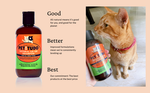 PETITUDO NATURAL GO-GO Bundle  Cat Shampoo 500ml plus 125ml Pet spray