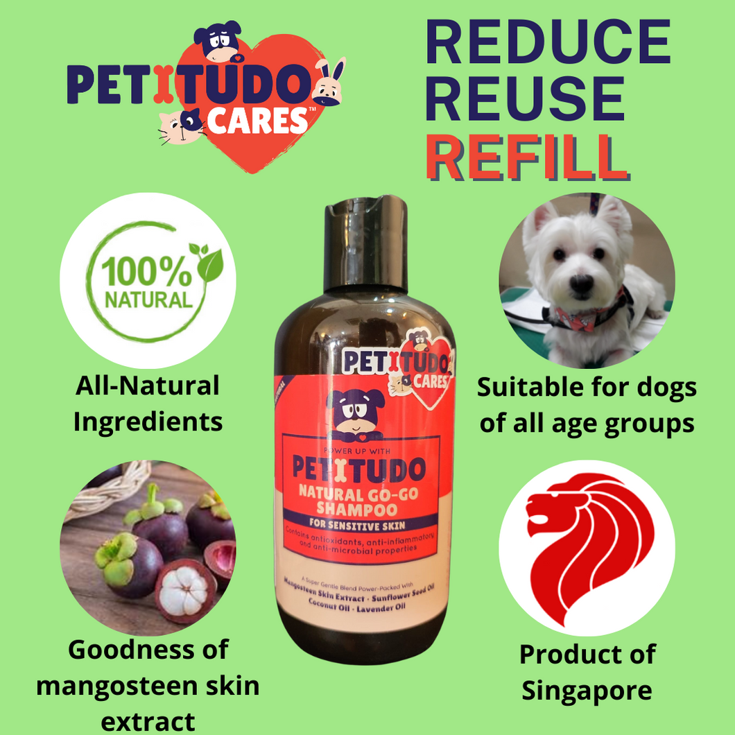 REFILL-PETITUDO NATURAL GO-GO Dog Shampoo for (Sensitive skin) 250ml