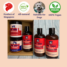 Load image into Gallery viewer, PETITUDO NATURAL GO-GO DOG SPA Kit - Superfood Scrub (90G) +  Clay Mask (90G) + Refilled Bottle Dog Shampoo (For Sensitive Skin) (250ml)